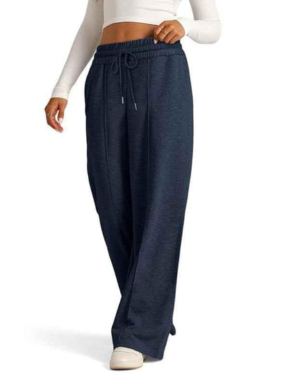 Women's Tie-Dye Wide Leg Pants - Casual Waisted Fashion for Effortless Style - Shello's Creative Boutique