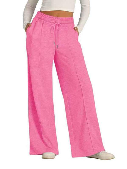 Women's Tie-Dye Wide Leg Pants - Casual Waisted Fashion for Effortless Style - Shello's Creative Boutique
