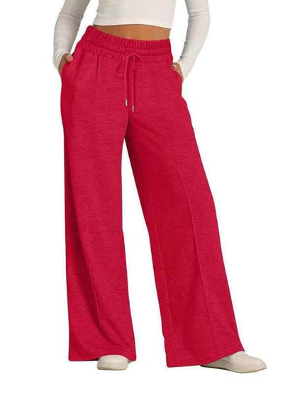 Women's Tie-Dye Wide Leg Pants - Casual Waisted Fashion for Effortless Style - Shello's Creative Boutique