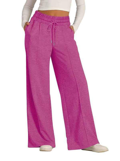 Women's Tie-Dye Wide Leg Pants - Casual Waisted Fashion for Effortless Style - Shello's Creative Boutique