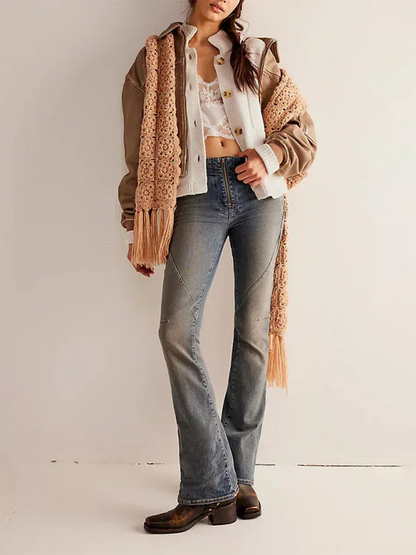 Women's Knit Cardigan Sweater with Standing Collar in Solid Color - Shello's Creative Boutique