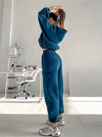 Ladies New Fashion Sports Casual Sweater Set