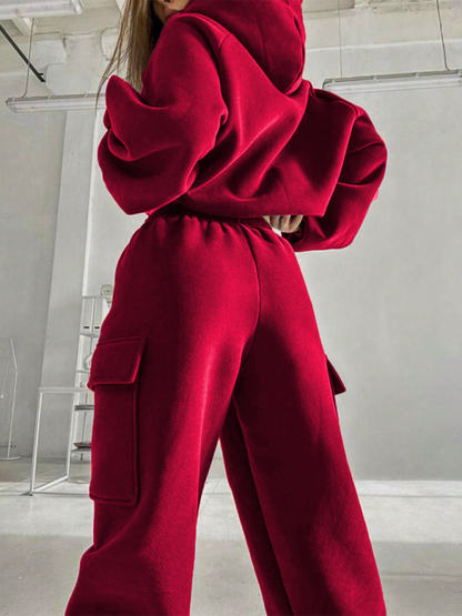 Ladies New Fashion Sports Casual Sweater Set