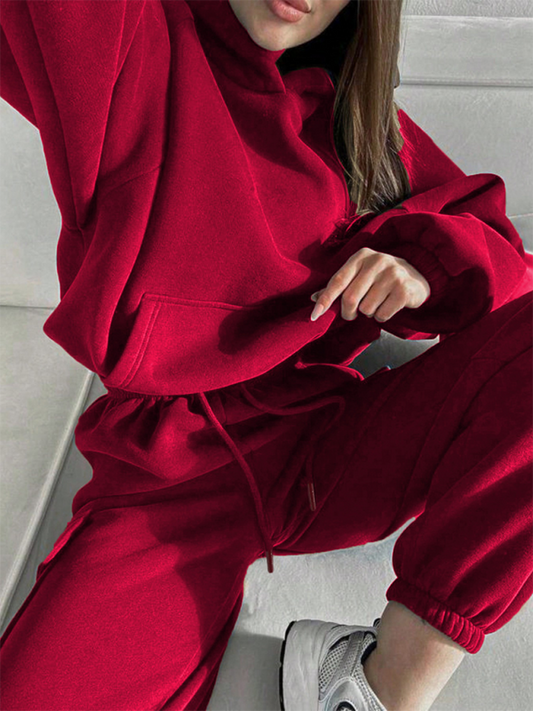 Ladies New Fashion Sports Casual Sweater Set