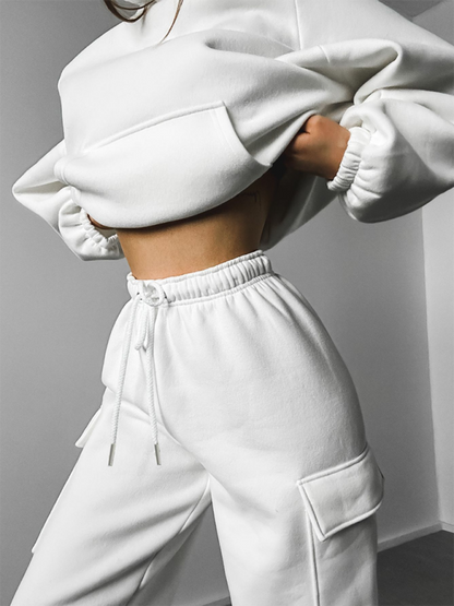 Ladies New Fashion Sports Casual Sweater Set