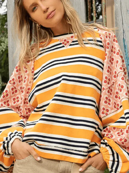 Women's Colorblocking Sweatshirt - Bold Style Meets Everyday Comfort - Shello's Creative Boutique