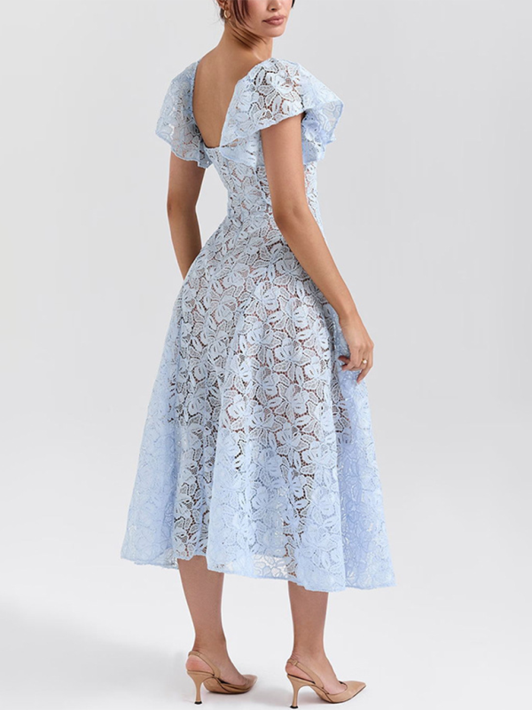 New Lace Ruffle Sleeve Dresses Shello's Creative Boutique