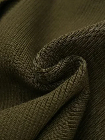 Dark Green Knit Short Sleeve Dress - Shello's Creative Boutique