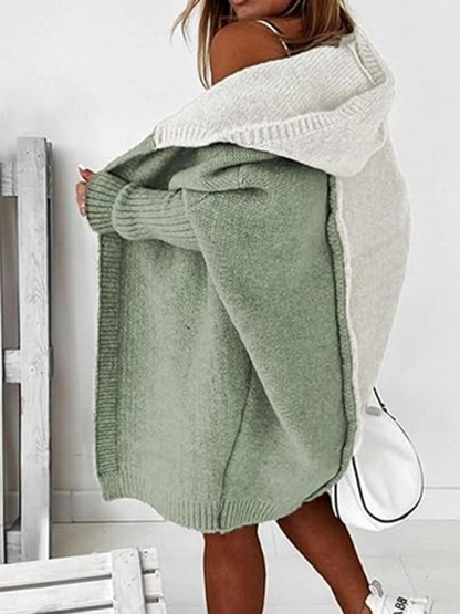 Eprolo Women's Fashion Open Cardigan Hooded Loose Knitted Sweater – Chic Comfort for Your Daily Wardrobe!