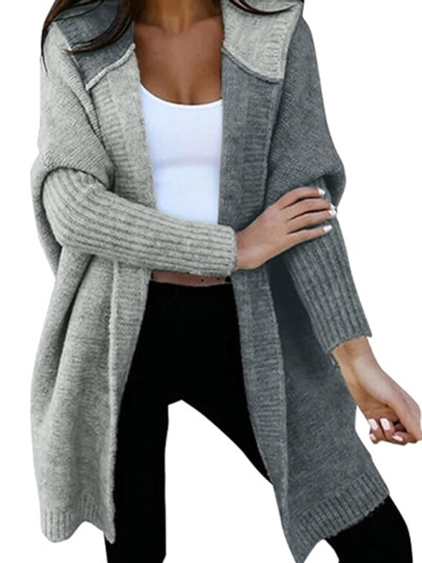 Eprolo Women's Fashion Open Cardigan Hooded Loose Knitted Sweater – Chic Comfort for Your Daily Wardrobe!
