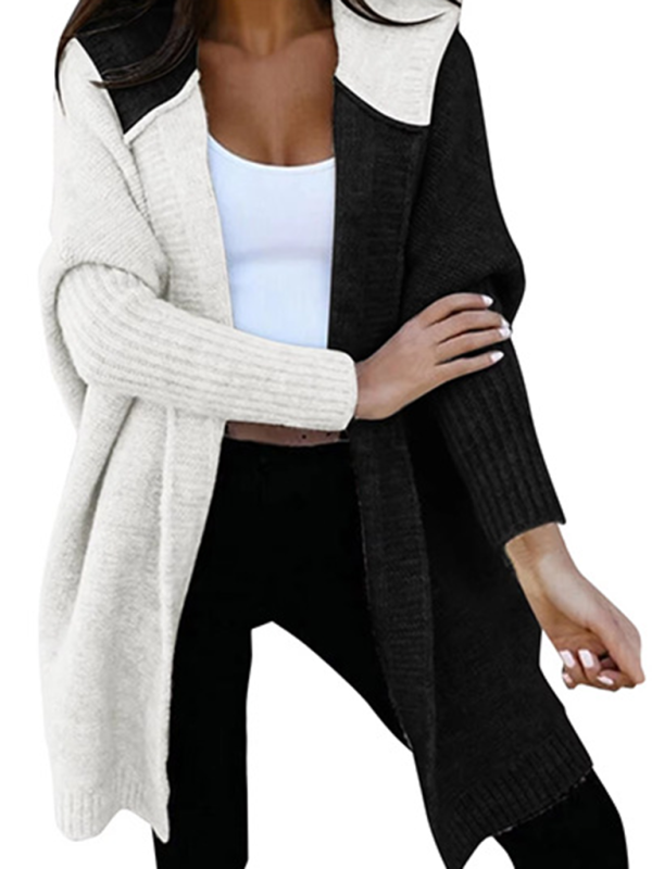 Women's Fashion Open Cardigan Hooded Loose Knitted Sweater Shello's Creative Boutique