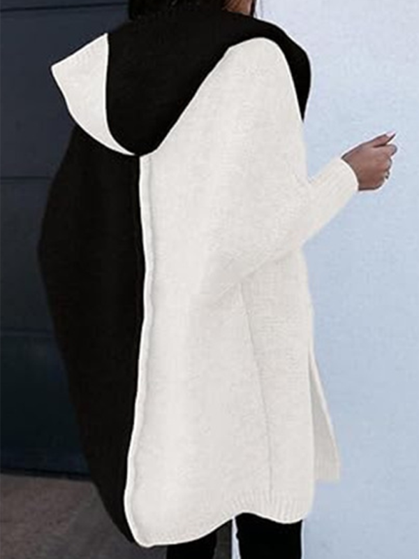 Women's Fashion Open Cardigan Hooded Loose Knitted Sweater Shello's Creative Boutique
