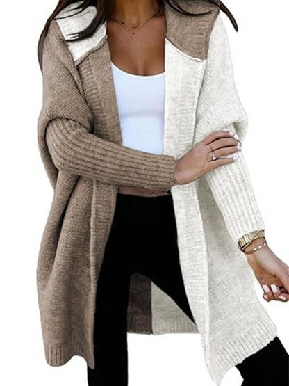 Eprolo Women's Fashion Open Cardigan Hooded Loose Knitted Sweater – Chic Comfort for Your Daily Wardrobe!