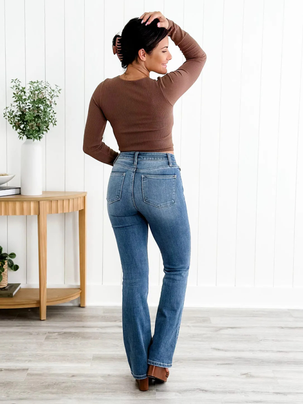 Women's Casual High-Elastic Jeans – Comfort Meets Style