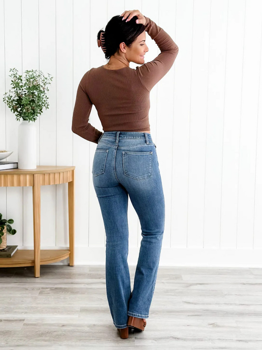Women's Casual High-Elastic Jeans – Comfort Meets Style