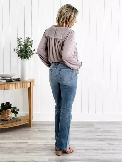 Women's High-Elastic Jeans for Casual Comfort and Style - Shello's Creative Boutique