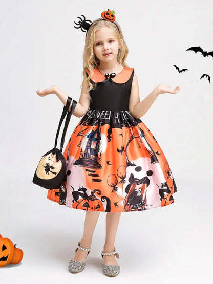Halloween Themed Girls' Party Dress - Shello's Creative Boutique
