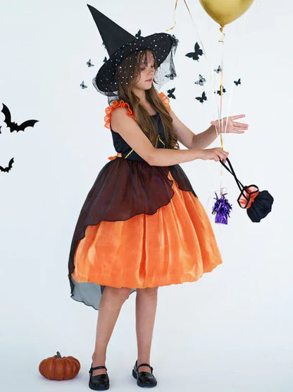 Girls Polka Dot Princess Costume Dress – A Magical Look for Festive Fun - Shello's Creative Boutique