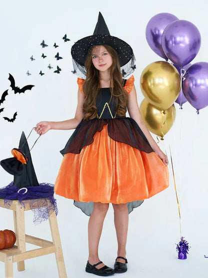 Girls Polka Dot Princess Costume Dress – A Magical Look for Festive Fun - Shello's Creative Boutique