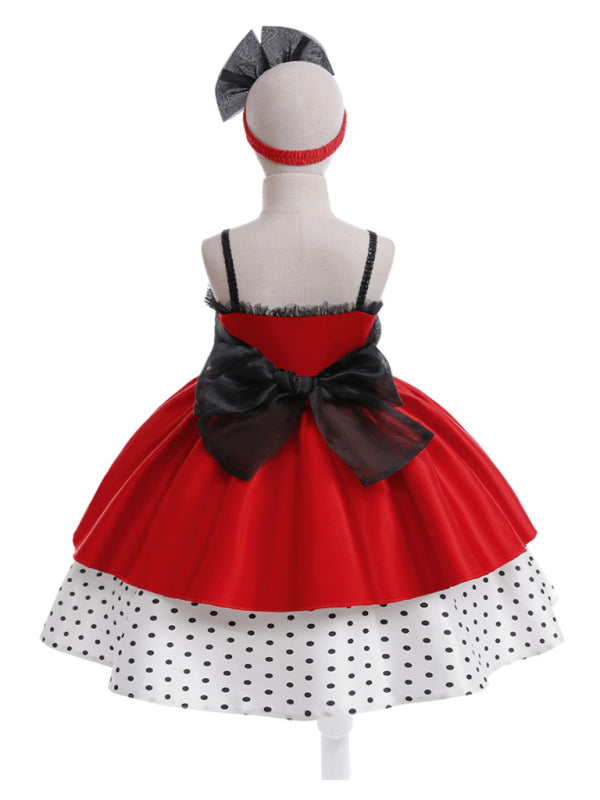 Girls Polka Dot Princess Costume Dress