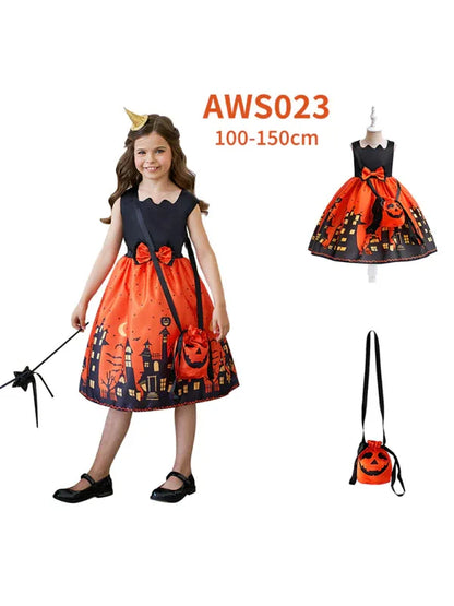 Halloween Themed Girls' Party Dress - Shello's Creative Boutique