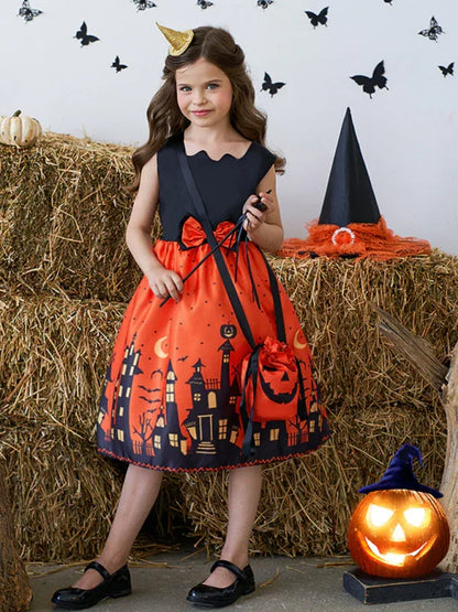Halloween Themed Girls' Party Dress - Shello's Creative Boutique
