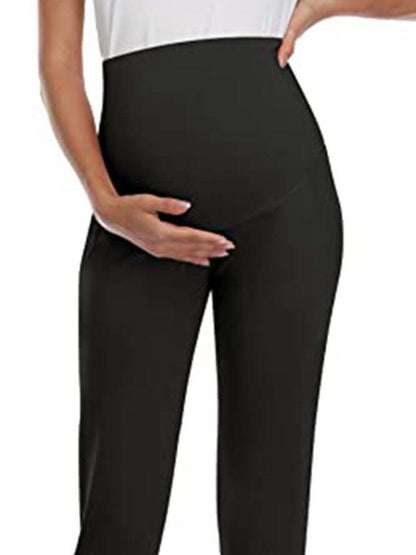 Maternity wear solid color casual pocket belly trousers Shello's Creative Boutique