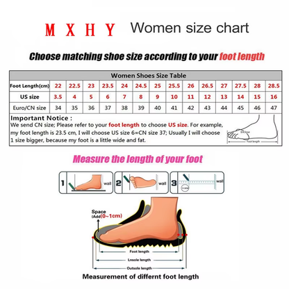 Supplier shoe size chart showing foot lengths, US whole sizes and Euro/CN sizes; half sizes are not listed.