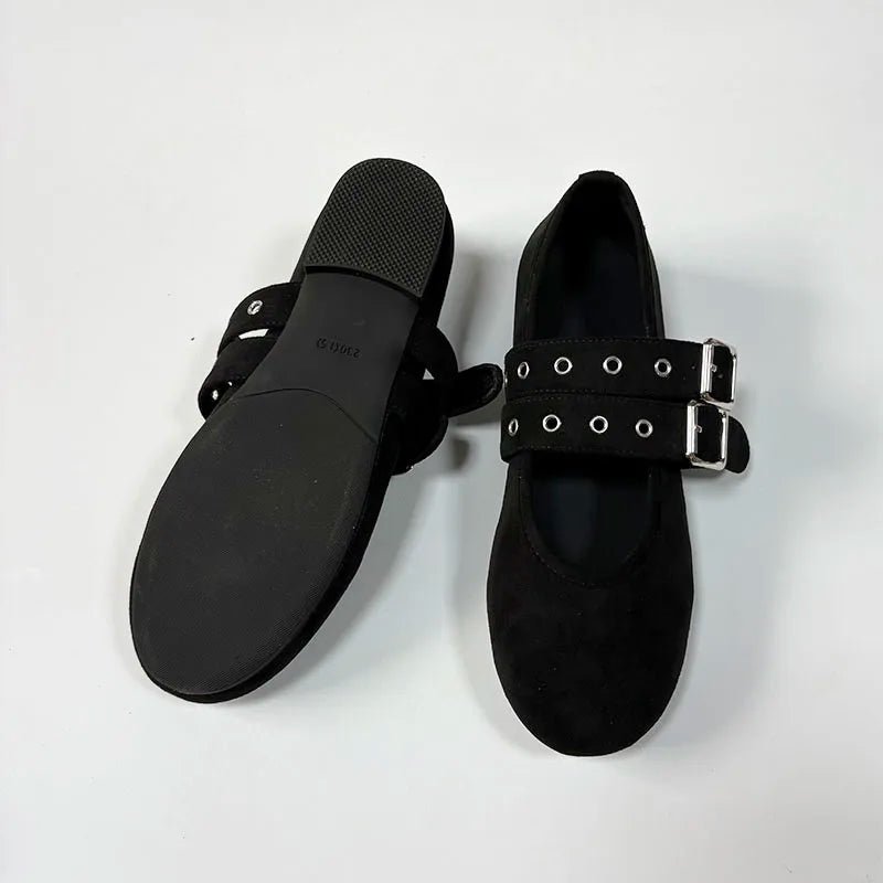 Mary Jane Ballet Flats - Buckle Strap Dance Shoes - Shello's Creative Boutique