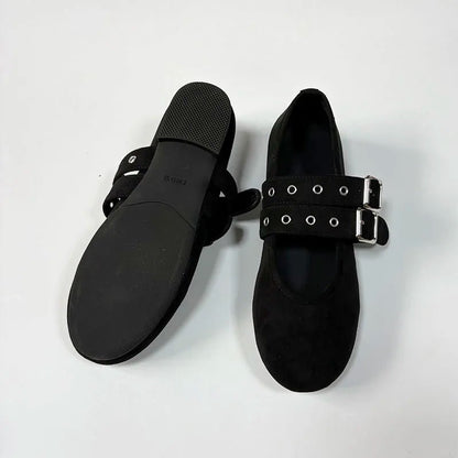 Mary Jane Ballet Flats - Buckle Strap Dance Shoes - Shello's Creative Boutique