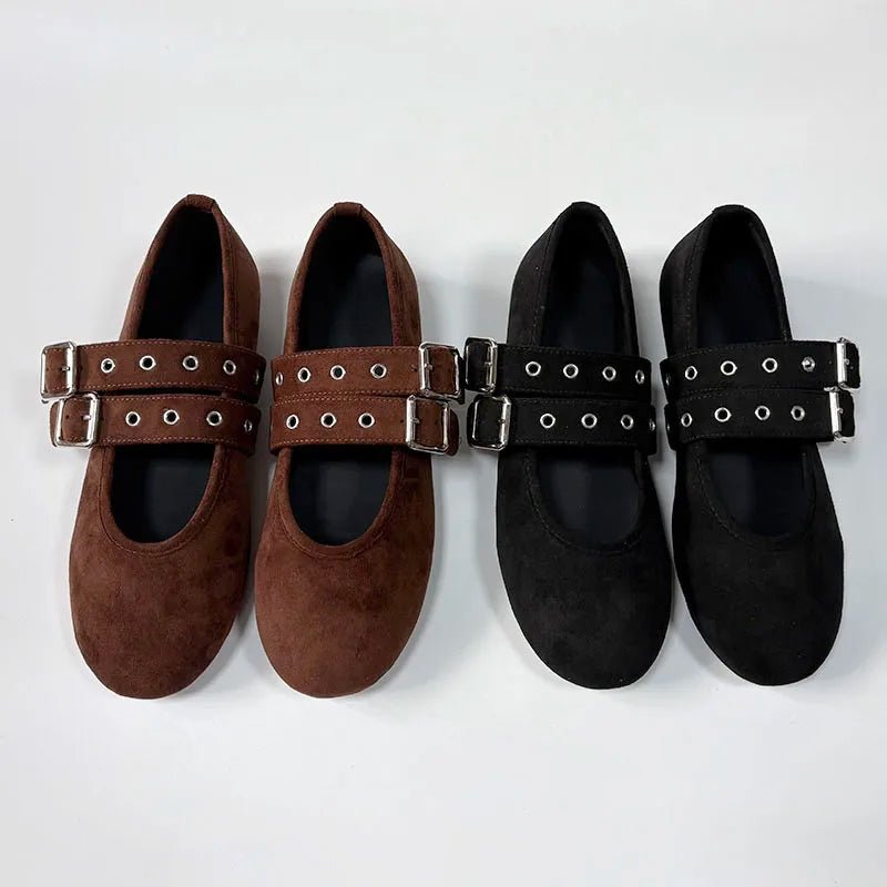 Mary Jane Ballet Flats - Buckle Strap Dance Shoes - Shello's Creative Boutique