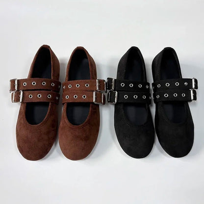 Mary Jane Ballet Flats - Buckle Strap Dance Shoes - Shello's Creative Boutique