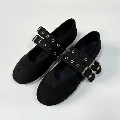 Mary Jane Ballet Flats - Buckle Strap Dance Shoes - Shello's Creative Boutique