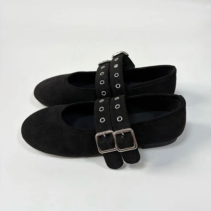 Mary Jane Ballet Flats - Buckle Strap Dance Shoes - Shello's Creative Boutique