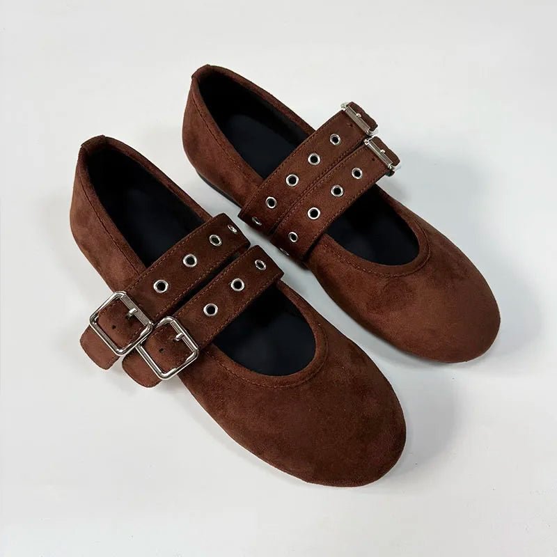 Mary Jane Ballet Flats - Buckle Strap Dance Shoes - Shello's Creative Boutique