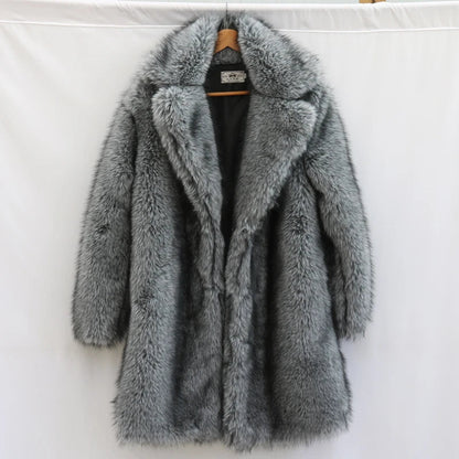 Men's Faux Fur Long Coat - Winter Trench Coat Plus Size - Shello's Creative Boutique