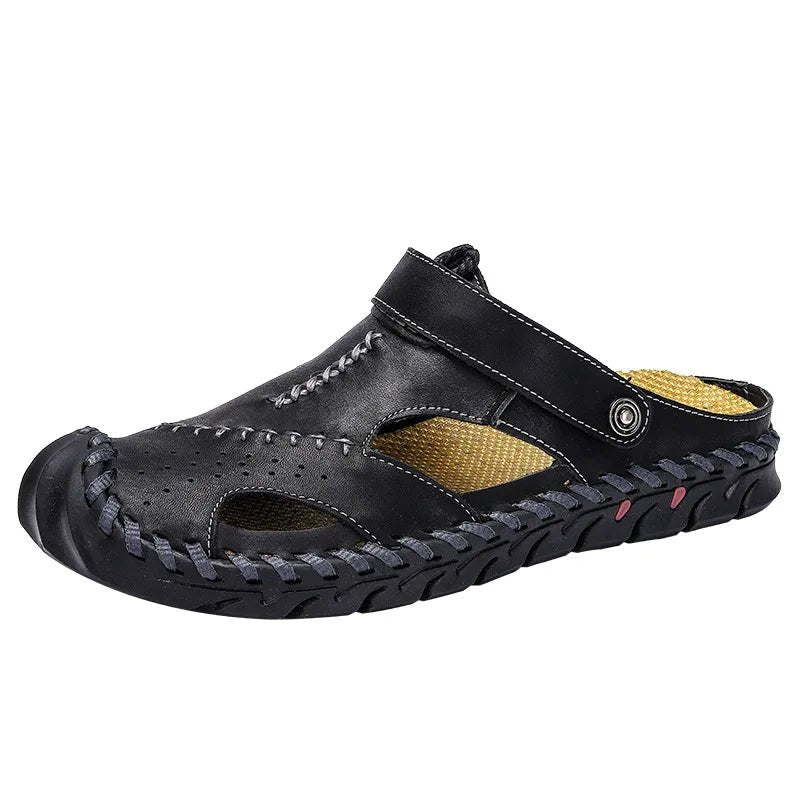 Men's Genuine Leather Sandals - Breathable Beach & Sports Sandals - Shello's Creative Boutique