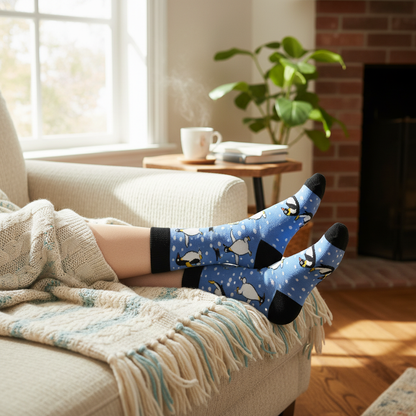 Penguin Socks – worn lifestyle