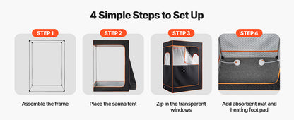 Upgraded 2-Person Portable Steam Sauna Tent – Heavy-Duty Stainless Steel Frame Home Spa