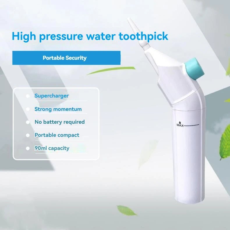 Portable Water Flosser - Manual High Pressure Oral Irrigator for Teeth Cleaning - Shello's Creative Boutique