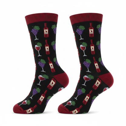 Red Wine Socks Pair