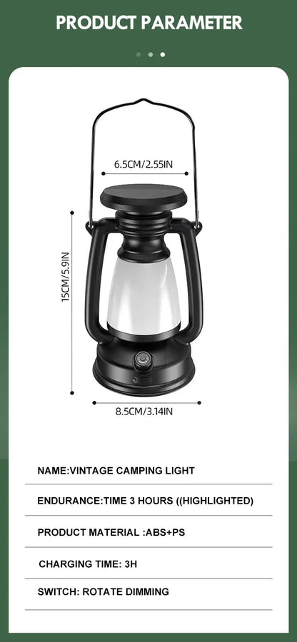 Retro Horse LED Desk Lamp - Rechargeable Atmosphere Light for Home & Camping - Shello's Creative Boutique