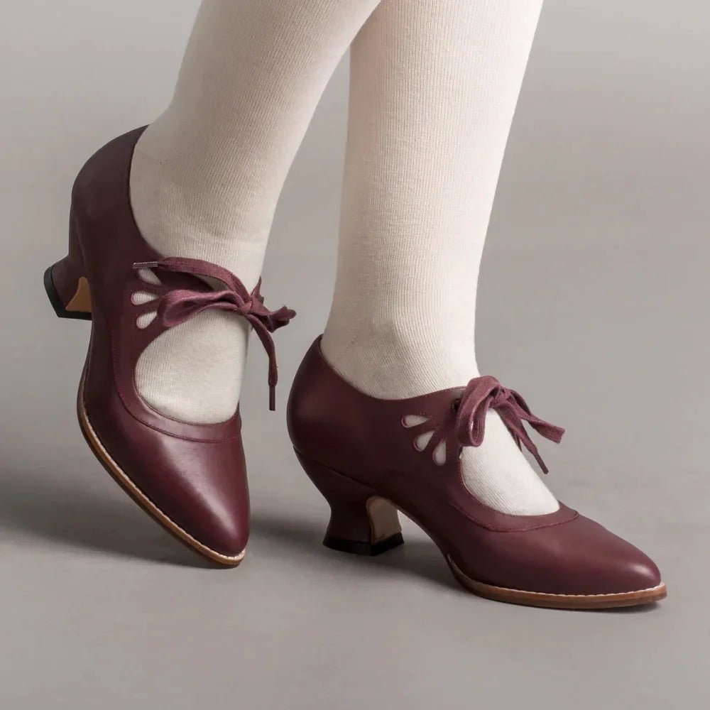Retro Mary Jane Pumps - Vintage Lace - Up Low Heels - Shello's Creative Boutique