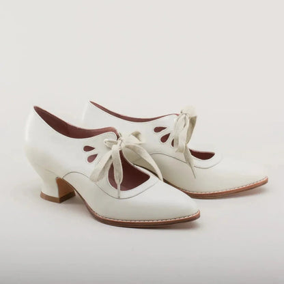 Retro Mary Jane Pumps - Vintage Lace - Up Low Heels - Shello's Creative Boutique