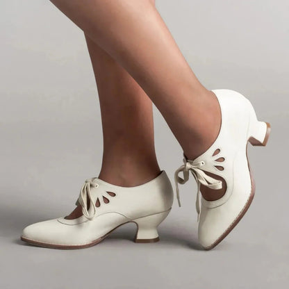 Retro Mary Jane Pumps - Vintage Lace - Up Low Heels - Shello's Creative Boutique