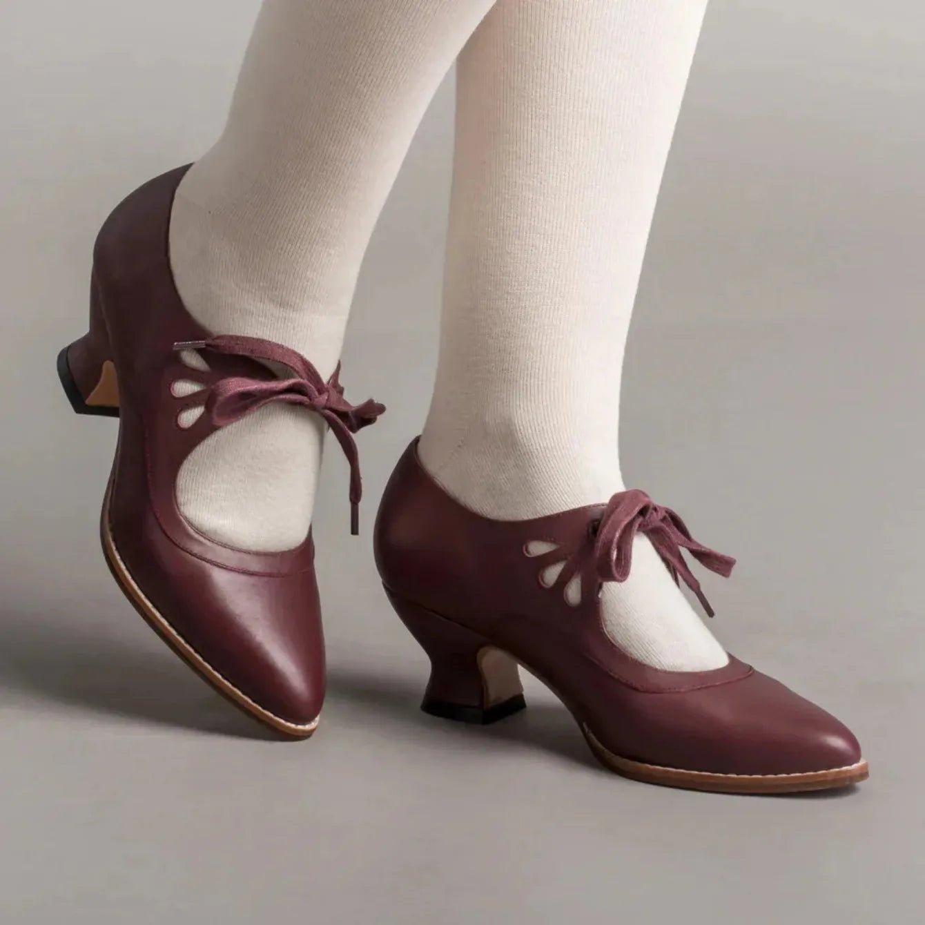 Retro Mary Jane Pumps - Vintage Lace - Up Low Heels - Shello's Creative Boutique