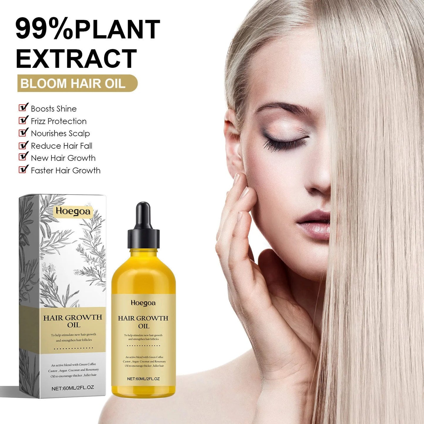 Rosemary Dense Hair Essential Oil - Hair Loss Prevention & Regrowth 60/120ml - Shello's Creative Boutique