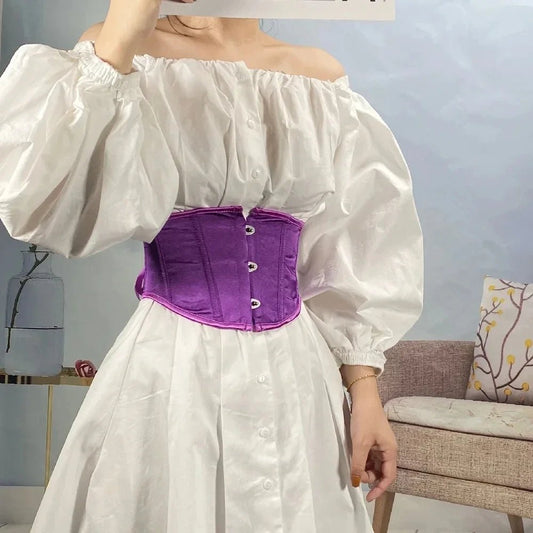 Satin Underbust Corset - Waist Trainer Body Shaper - Shello's Creative Boutique