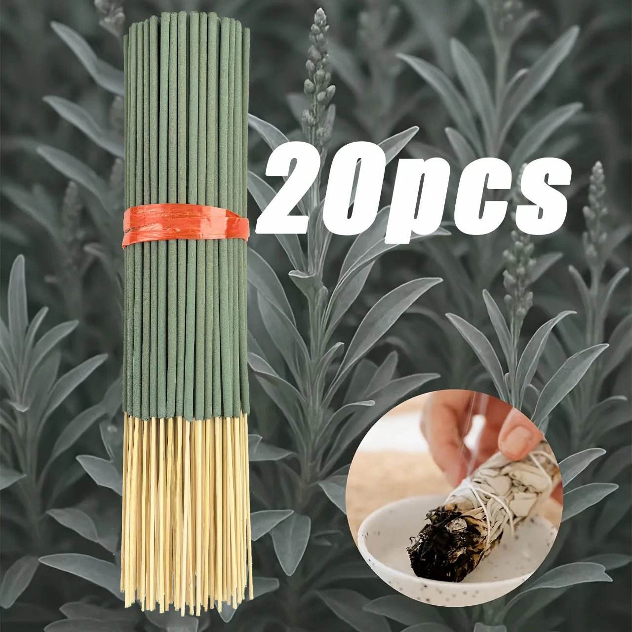White Sage Aromatherapy Sticks - 8.66 inch for Yoga & Meditation (20 - 1500 Pack) - Shello's Creative Boutique