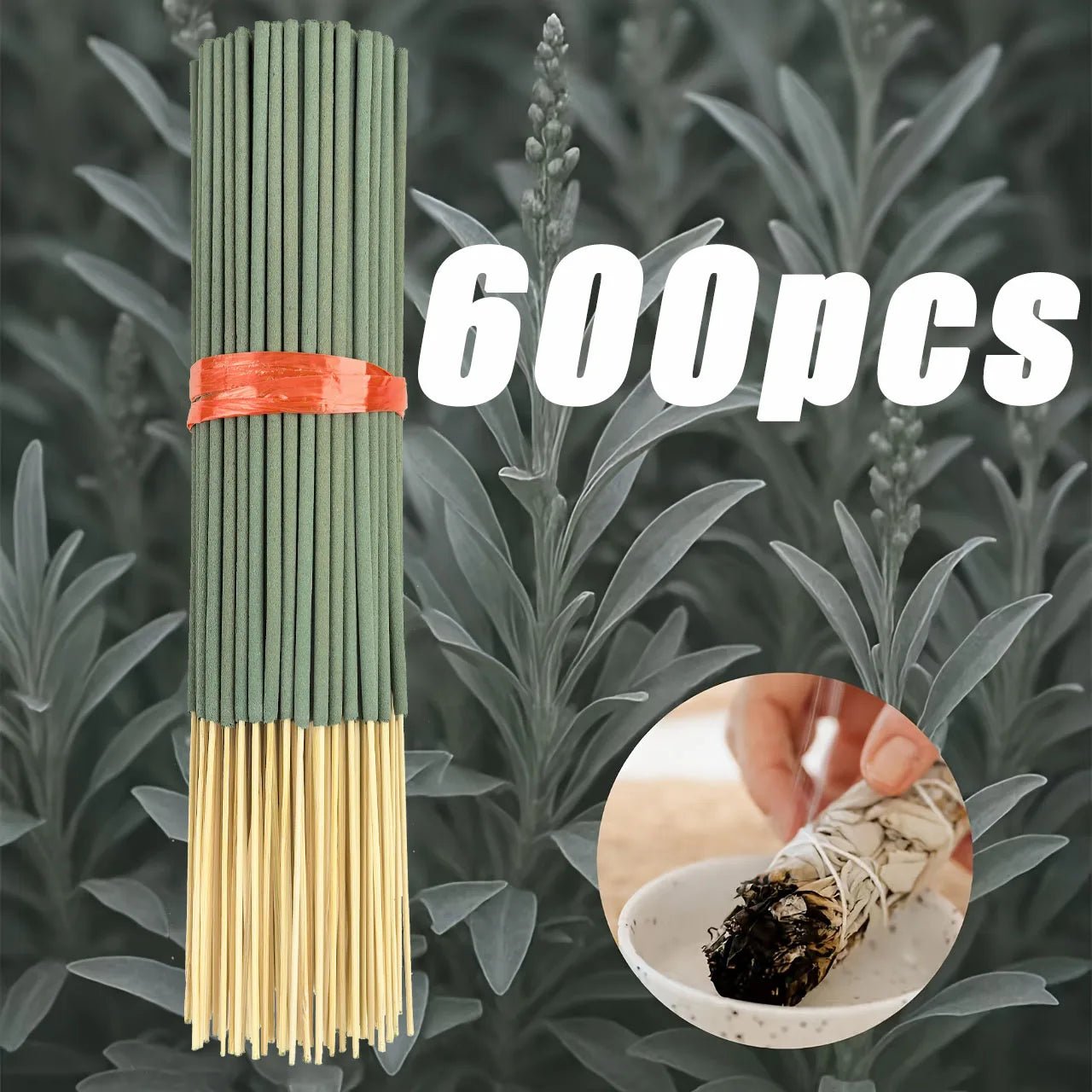 White Sage Aromatherapy Sticks - 8.66 inch for Yoga & Meditation (20 - 1500 Pack) - Shello's Creative Boutique